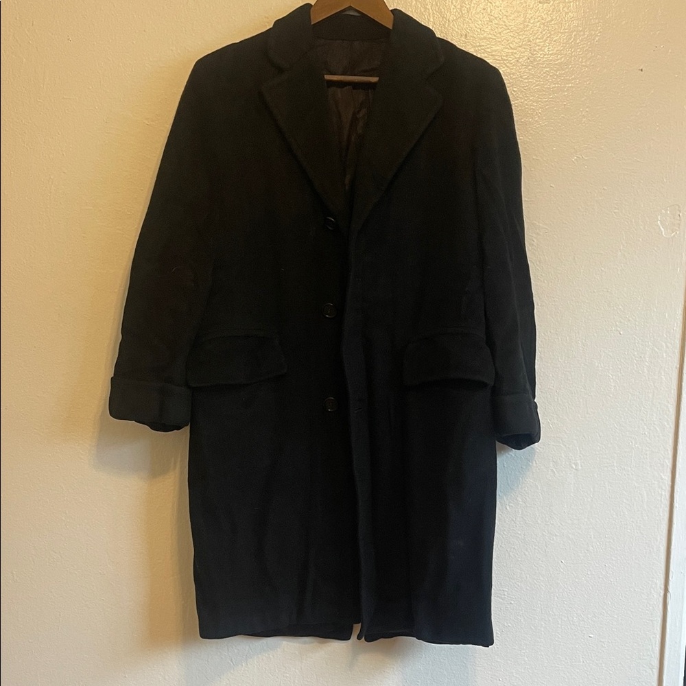 VF vintage black 100% cashmere peacoat